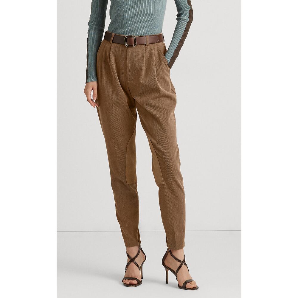 Ralph Lauren Polo Pleated Stretch Jodhpur High Rise Pant | Women's Size 14 $225